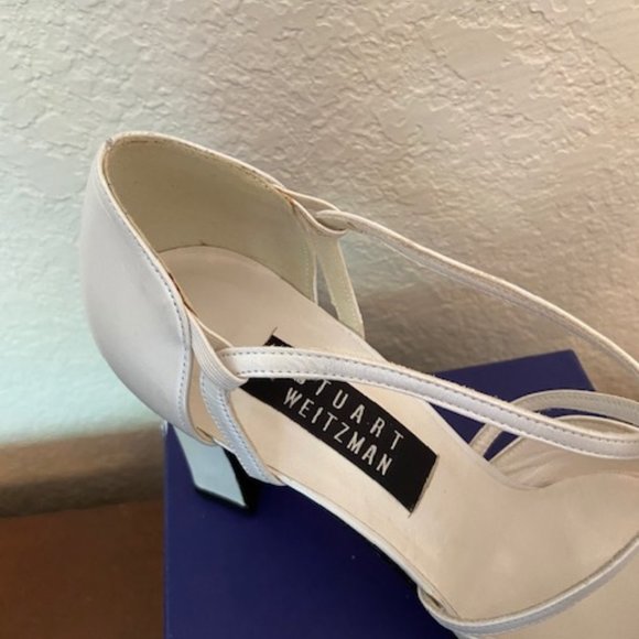 Stuart Weitzman White strappy heels - Picture 2 of 2